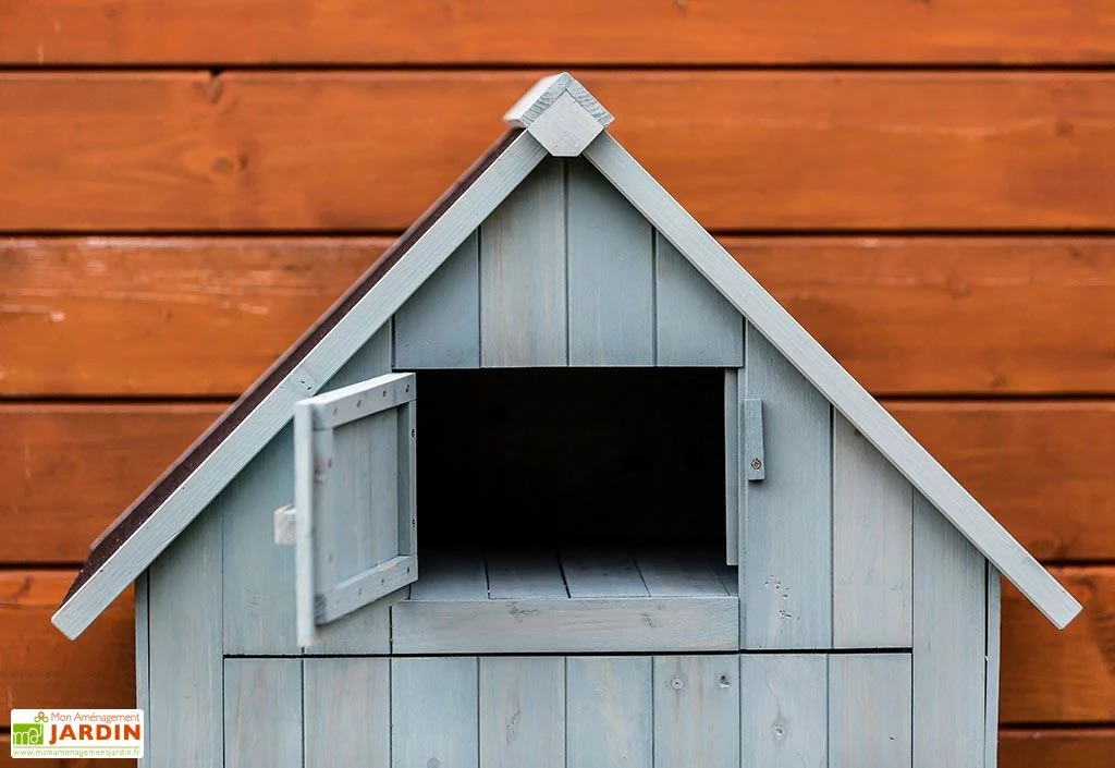 Armoire De Jardin En Bois FSC 10 Mm Bleu 179 Cm 6 Armoire De Jardin En Bois FSC 10 Mm Bleu 179 Cm – Image 4