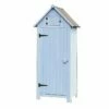 Armoire De Jardin En Bois FSC 10 Mm Bleu 179 Cm -MON AMENAGEMENT JARDIN Soldes armoire jardin bois cabane etageres 10mm 180cm 4