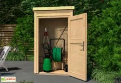 Armoire De Jardin En Bois D’Épicéa 95 X 102 X 200 Cm (4 Coloris)