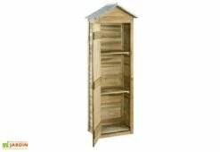 Armoire De Jardin En Bois De Pin Erra 63 X 43 X 181 Cm -MON AMENAGEMENT JARDIN Soldes armoire jardin bois simia