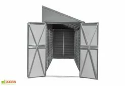 Armoire De Jardin En Acier Galvanisé 124 X 203 Cm -MON AMENAGEMENT JARDIN Soldes armoire jardin metal portes ouvertes