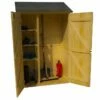 Armoire De Rangement Bois 16mm - 125 X 65 X 206 Cm -MON AMENAGEMENT JARDIN Soldes armoire rangement bois jardin abri mural 3 etageres 1