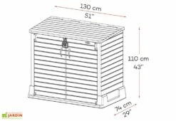 Armoire De Jardin En Résine – 850 L -MON AMENAGEMENT JARDIN Soldes armoire rangement exte rieur 04