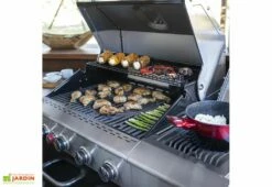 Barbecue Au Gaz En Acier De Luxe – 4 Brûleurs, 1 Brûleur Latéral Et Arrière -MON AMENAGEMENT JARDIN Soldes barbecue au gaz 6 bruleurs