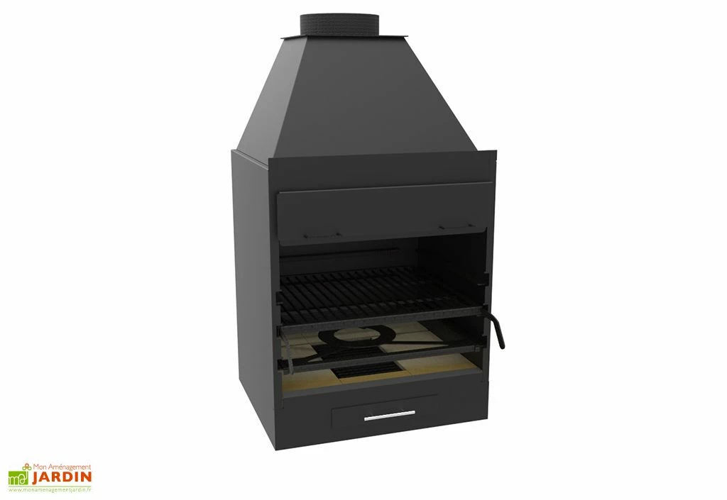 Barbecue Charbon Et Bois à Poser Ou Encastrer BF-60 Acier 62,5 X 55 Cm 3 Barbecue Charbon Et Bois à Poser Ou Encastrer BF-60 Acier 62,5 X 55 Cm