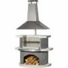 Barbecue En Béton Au Charbon De Bois Zurich Anthracite -MON AMENAGEMENT JARDIN Soldes barbecue charbon de bois en beton zurich gris