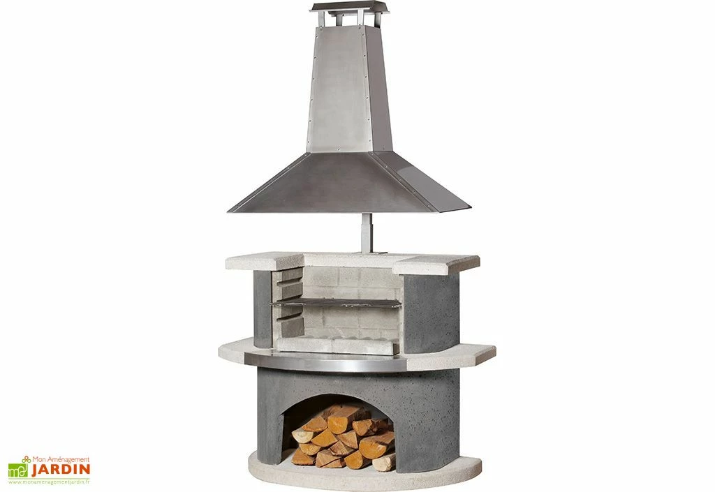 Barbecue En Béton Au Charbon De Bois Zurich Anthracite 3 Barbecue En Béton Au Charbon De Bois Zurich Anthracite