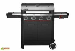 Barbecue Au Gaz En Inox Mercury 4T Noir Mat – 150 X 61 X 112 Cm