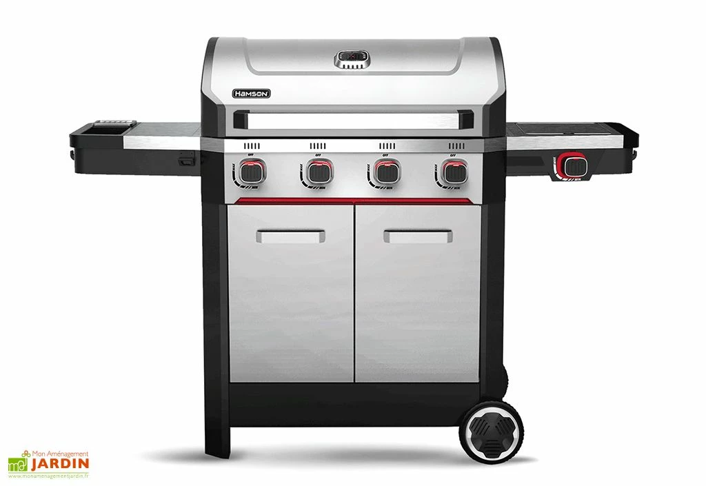 Barbecue Au Gaz En Inox Mercury 4T – 150 X 61 X 112 Cm 3 Barbecue Au Gaz En Inox Mercury 4T – 150 X 61 X 112 Cm