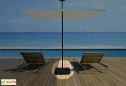 Base Carrée Sur Roulettes Pour Parasol Infina Umbrosa -MON AMENAGEMENT JARDIN Soldes base parasol infina umbrosa metal noir roulettes 1