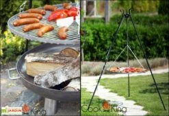 Braséro En Acier Bali + Grill Inox Sur Trépied 180 Cm -MON AMENAGEMENT JARDIN Soldes brasero acier bali grill 3