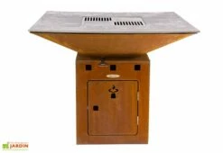 Braséro Barbecue En Acier Et Inox L102 Cm H84 Cm – Cube L