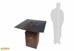 Braséro Barbecue En Acier Et Inox L102 Cm H84 Cm – Cube L -MON AMENAGEMENT JARDIN Soldes brasero acier barbecue grille cuisson remundi cube l