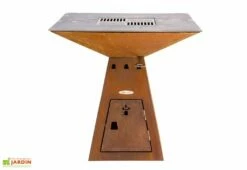 Braséro Barbecue En Acier Et Inox L82 Cm H81 Cm – Cube M