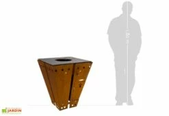 Braséro Barbecue En Acier Et Inox L72 Cm H87 Cm – Magnus Acier -MON AMENAGEMENT JARDIN Soldes brasero acier barbecue grille cuisson remundi magnus