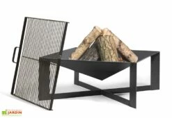 Braséro En Acier Cuba + Grille De Cuisson 70 Cm