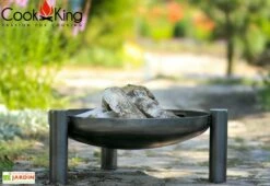 Braséro En Acier Palma + Grille De Cuisson (plusieurs Dimensions) -MON AMENAGEMENT JARDIN Soldes brasero acier noir brut palma grille cuisson 4