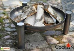 Braséro En Acier Palma + Grille De Cuisson (plusieurs Dimensions) -MON AMENAGEMENT JARDIN Soldes brasero acier noir brut palma grille cuisson 5