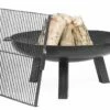 Braséro En Acier Polo + Grille De Cuisson (plusieurs Dimensions) -MON AMENAGEMENT JARDIN Soldes brasero acier noir brut polo grille cuisson