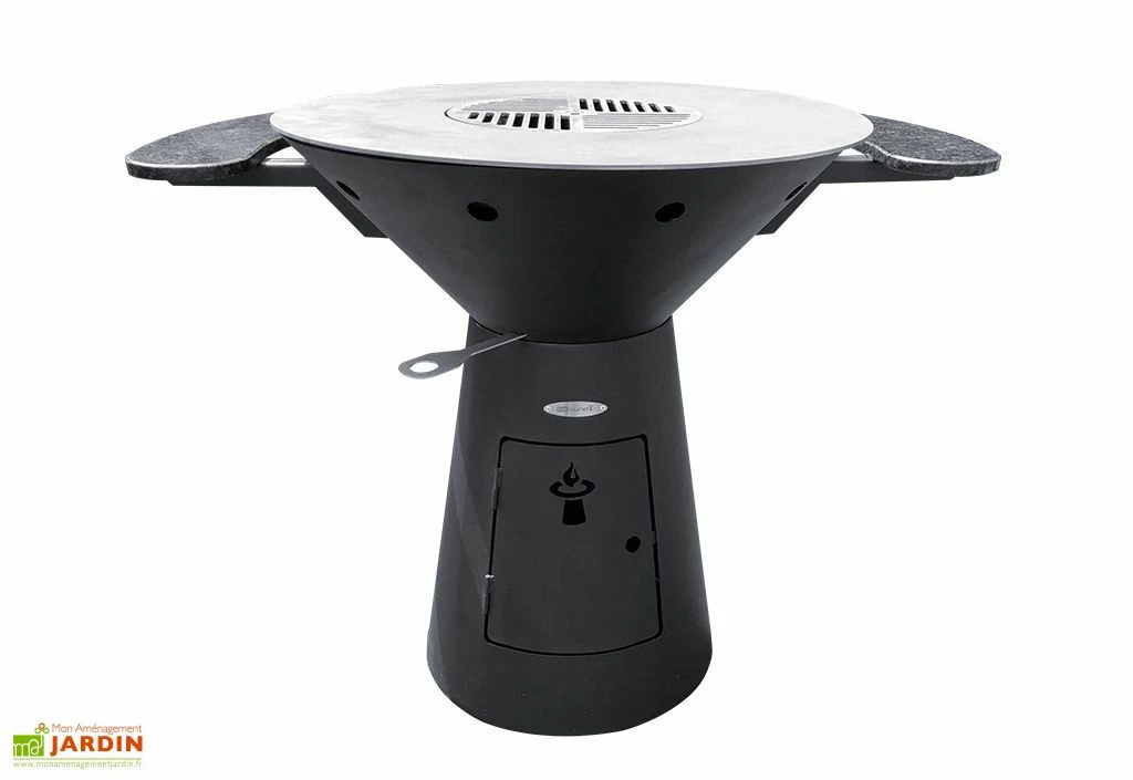 Braséro Barbecue En Acier Thermolaqué Et Inox Ø79 Cm H89 Cm – Phoenix 3 Braséro Barbecue En Acier Thermolaqué Et Inox Ø79 Cm H89 Cm – Phoenix