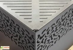 Braséro Barbecue En Acier Cube Small 75 X 45 Cm + Grille De Cuisson -MON AMENAGEMENT JARDIN Soldes brasero barbecue acier noir cube 75x45cm 1