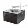 Braséro Barbecue En Acier Cube Small 75 X 45 Cm + Grille De Cuisson -MON AMENAGEMENT JARDIN Soldes brasero barbecue acier noir cube 75x45cm 4