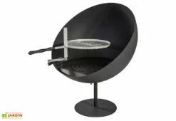 Braséro Barbecue En Acier Lune 100 Cm + Grille De Cuisson