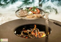 Braséro Barbecue En Acier Olymp 100 Cm + Grille De Cuisson -MON AMENAGEMENT JARDIN Soldes brasero barbecue acier olymp 100cm grille cuisson 3