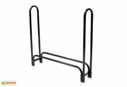 Porte-bûches En Acier Inoxydable Avec Housse En Polyester – 126 Cm -MON AMENAGEMENT JARDIN Soldes bucher en acier