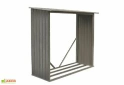 Bûcher Pour Abri De Jardin En Métal Look Bois Vieilli -MON AMENAGEMENT JARDIN Soldes bucher metal look bois vieilli 182x75cm 2