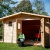 Abri De Jardin En Bois Douglas 28 Mm – 13,37 M² : 3,51 X 3,81 M 2 Abri De Jardin En Bois Douglas 28 Mm – 13,37 M² : 3,51 X 3,81 M -MON AMENAGEMENT JARDIN Soldes cabane jardin bois douglas 28mm 13m2 dommar habrita