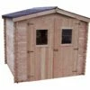 Abri De Jardin En Bois Douglas 28 Mm – 5,71 M² : 2,17 X 2,63 M 1 Abri De Jardin En Bois Douglas 28 Mm – 5,71 M² : 2,17 X 2,63 M -MON AMENAGEMENT JARDIN Soldes cabane jardin bois douglas 28mm habrita 6m2
