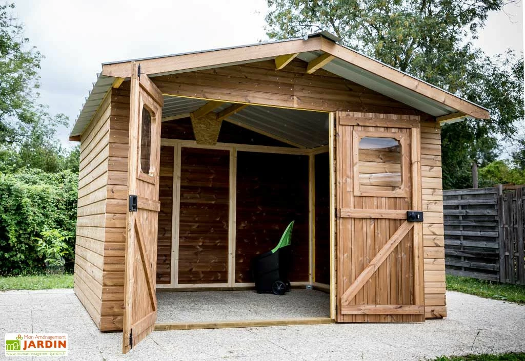 Abri De Jardin En Bois D’épicéa Traité Toit Bac Acier Therma – 7,58 M² 4 Abri De Jardin En Bois D’épicéa Traité Toit Bac Acier Therma – 7,58 M² – Image 2