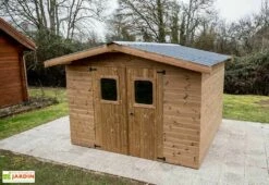 Abri De Jardin En Bois D’épicéa Traité Toit Bac Acier Thermabri – 9 M² 6 Abri De Jardin En Bois D’épicéa Traité Toit Bac Acier Thermabri – 9 M² -MON AMENAGEMENT JARDIN Soldes cabane jardin bois traite thermabri 9 m 2