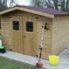 Abri De Jardin En Bois D’épicéa Traité Thermabri – 9 M² 2 Abri De Jardin En Bois D’épicéa Traité Thermabri – 9 M² -MON AMENAGEMENT JARDIN Soldes cabane jardin bois traite thermabri 9 m 2 1