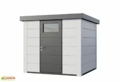 Abri De Jardin En Métal Eleganto – 5,7 M² -MON AMENAGEMENT JARDIN Soldes cabane jardin metal eleganto 2424 blanc
