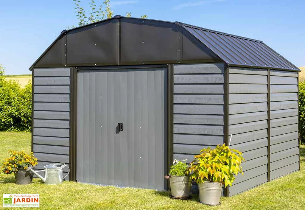 Abri De Jardin En Acier Galvanisé Gris Anthracite 8 M² 3 Abri De Jardin En Acier Galvanisé Gris Anthracite 8 M²