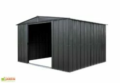 Abri De Jardin En Acier Galvanisé 8,5 M² -MON AMENAGEMENT JARDIN Soldes cabanon jardin acier galvanise noir 1