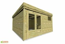 Abri De Jardin En Bois De Pin Traité Et Toiture Bac Acier – 17,64 M²
