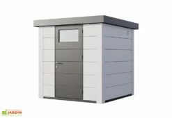 Abri De Jardin En Métal Eleganto – 4,3 M² -MON AMENAGEMENT JARDIN Soldes cabanon jardin metal eleganto 4 3 m blanc