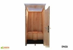 Toilettes Sèches Extérieures En Bois 120 X 105 X 215 Cm - Ventarèl -MON AMENAGEMENT JARDIN Soldes cabine toilettes seches equipee epicea
