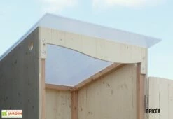 Toilettes Sèches Extérieures En Bois 120 X 105 X 215 Cm - Ventarèl -MON AMENAGEMENT JARDIN Soldes cabine toilettes seches toit translucide