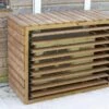 Cache Climatiseur Extérieur En Bois D’Épicéa Traité 132 X 58 X 147 Cm -MON AMENAGEMENT JARDIN Soldes cache climatiseur exterieur bois epicea traite 132 x 58 x 147 cm 2