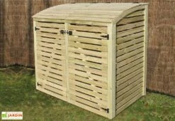 Cache-Poubelle Double En Pin Autoclave Swing D (88x145x137cm)