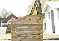 Cache Poubelle Bois Double (150x90x120) -MON AMENAGEMENT JARDIN Soldes cache poubelle bois double abri bois 2