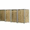 Cache-poubelles En Acier Et Bois De Pin Traité 241 X 63 X 115 Cm -MON AMENAGEMENT JARDIN Soldes cache poubelle bois hide
