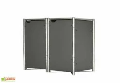 Cache-poubelle Double En Acier Et Composite Aluminium 120 X 63 X 115 Cm