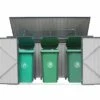 Cache-Poubelle Extérieur En Acier 100 X 235 X 131 Cm (3 Poubelles) -MON AMENAGEMENT JARDIN Soldes cache poubelle exterieur triple metal