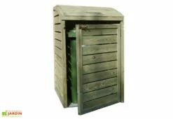 Solid Cache-poubelle Simple En Bois De Pin Traité 75 X 92 X 95 Cm