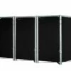 Cache-poubelle Triple En Acier Et Composite Aluminium 181 X 63 X 115 Cm -MON AMENAGEMENT JARDIN Soldes cache poubelle triple acier aluminium noir